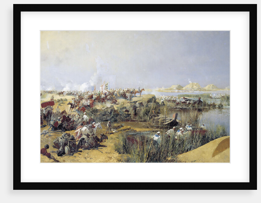 Russian troops crossing the Amu Darya River, 1873 (1889). by Nikolai Karasin