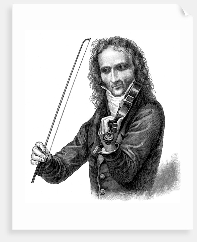 Niccolò Paganini, Italian violinist, violist and composer, 1830s. by Anonymous