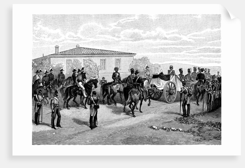 The burial of Lord Raglan near Sevastopol, Crimea, Russia, 1855. by William Simpson