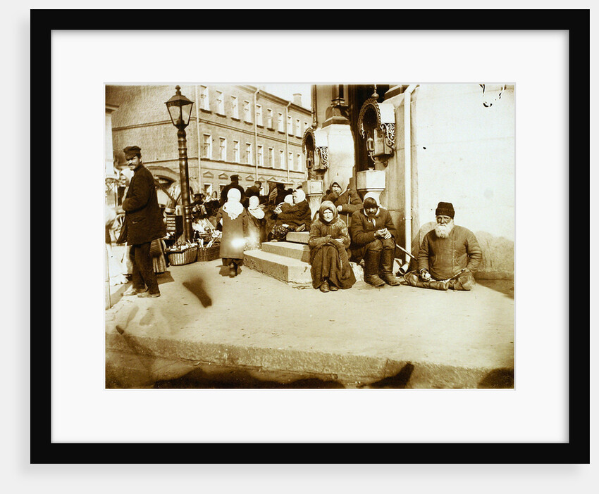 Beggars in front of the Valaam Monastery, Moscow, Russia, 1907 by Unknown