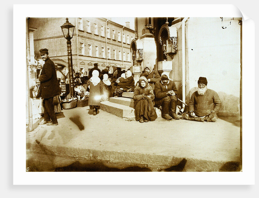 Beggars in front of the Valaam Monastery, Moscow, Russia, 1907 by Unknown