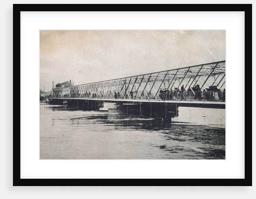 The Borodinsky bridge during the flood of April 1908, Moscow, Russia by Unknown