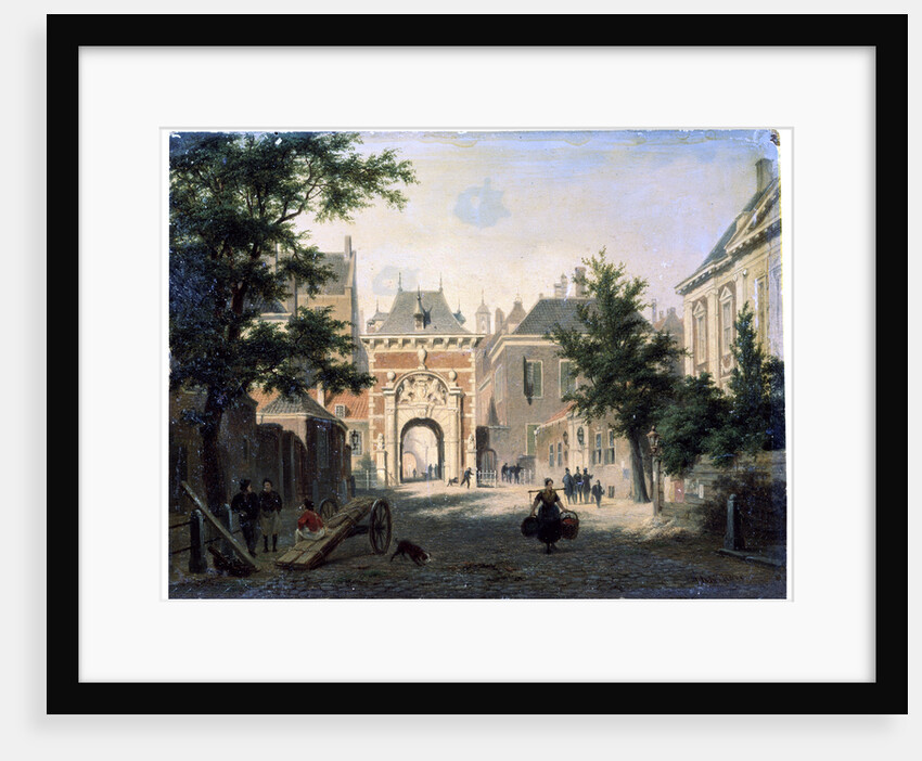 A Town in Holland, 19th century. by Bartholomeus Johannes van Hove