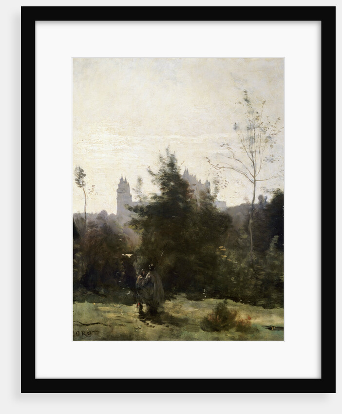 Château de Pierrefonds, 1860s. by Jean-Baptiste-Camille Corot