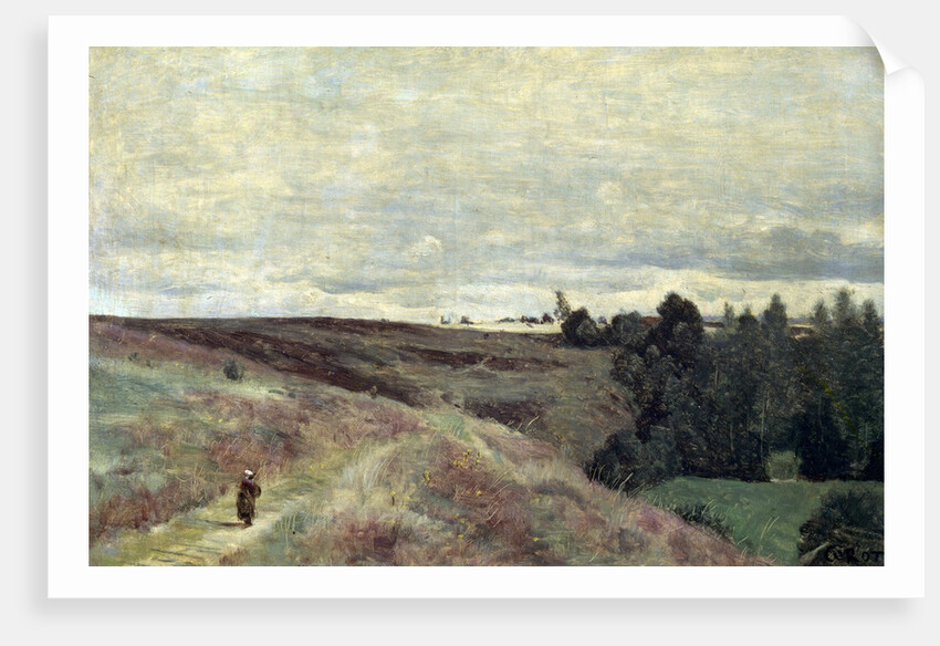Heather covered hills near Vimoutier, 1860s by Anonymous