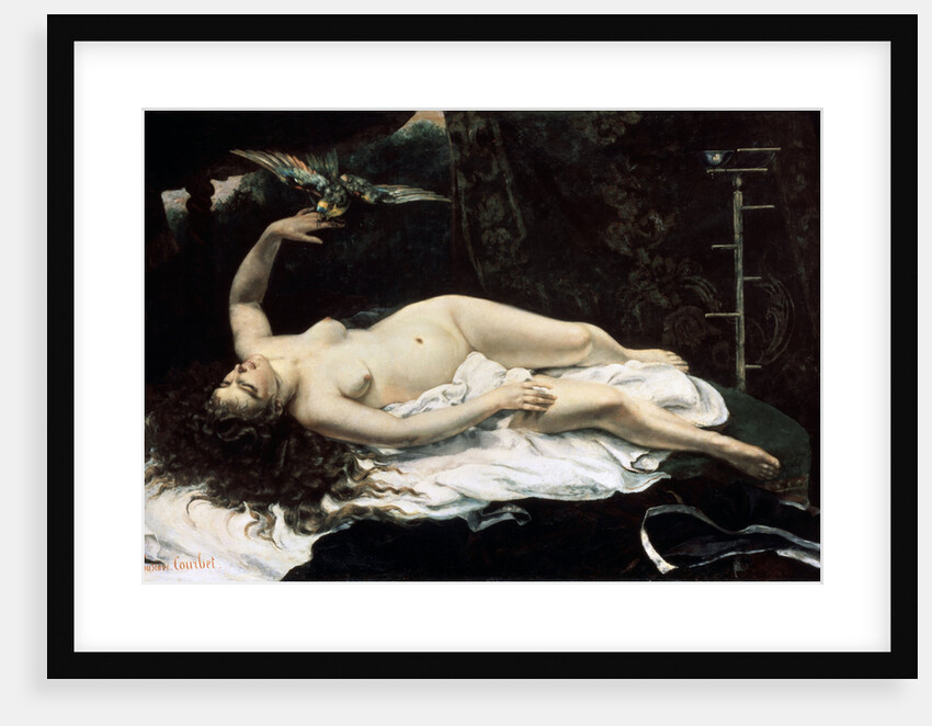 Woman with a Parrot, 1866. by Gustave Courbet