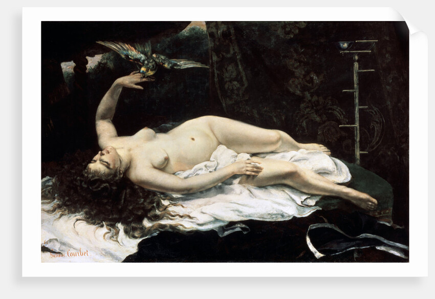 Woman with a Parrot, 1866. by Gustave Courbet
