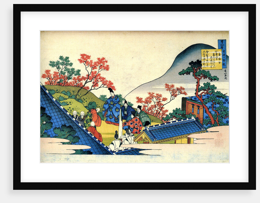 From the series Hundred Poems by One Hundred Poets: Fujiwara no Tadahira, c1830. by Hokusai