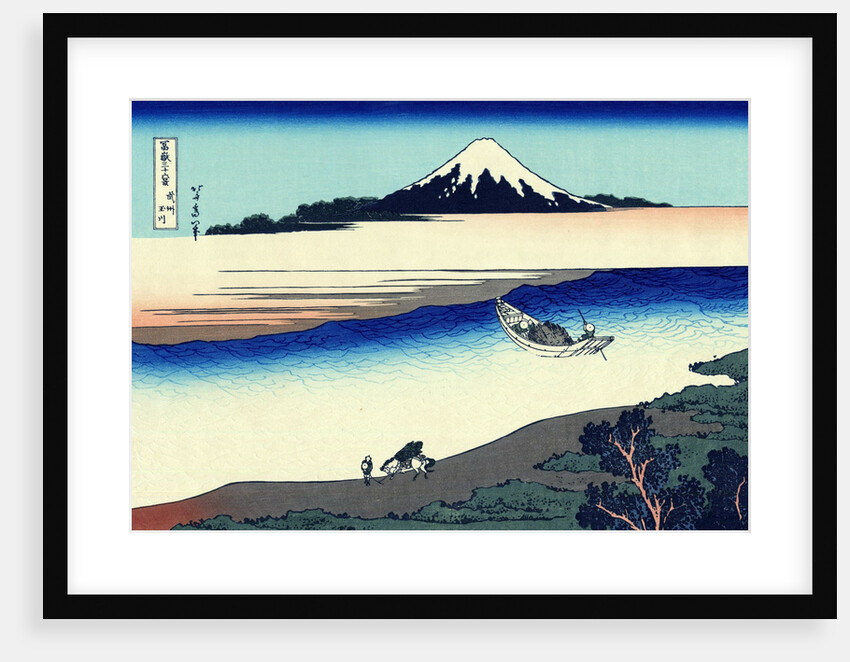 Tama River in Musashi Province (from a Series 36 Views of Mount Fuji), 1830-1833. by Hokusai