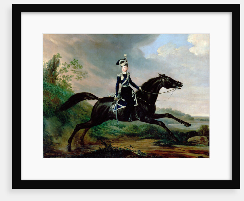 Equestrian Portrait of Grand Prince Alexander Nikolayevich,, 1832. by Franz Kruguer