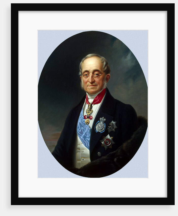 Portrait of the Chancellor of the Russian Empire Count Karl Robert Nesselrode,, 1840s by Franz Kruguer