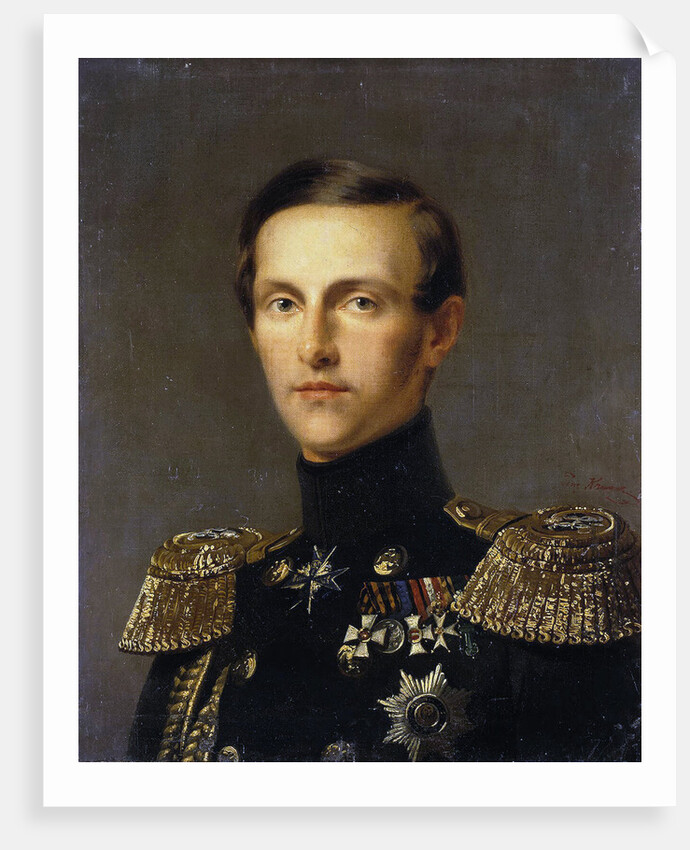 Portrait of Grand Duke Konstantin Nikolayevich of Russia,, c1850. by Franz Kruguer