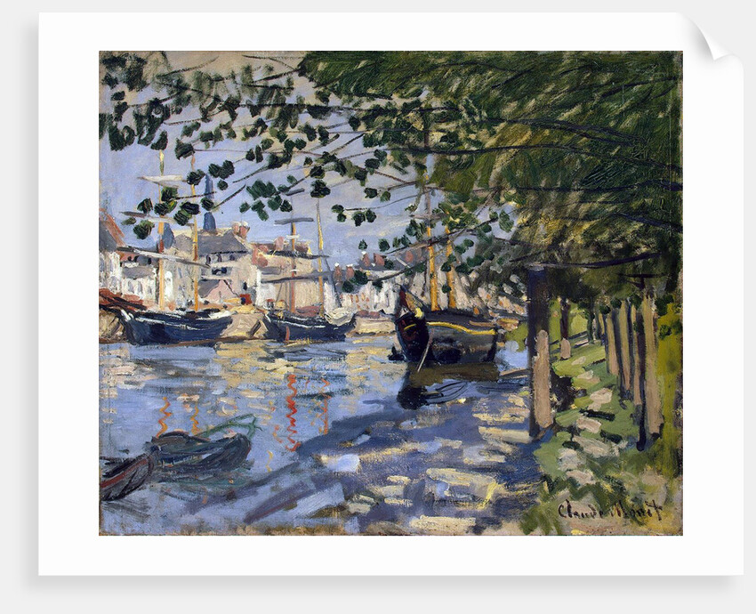 Seine at Rouen, 1872. by Claude Monet