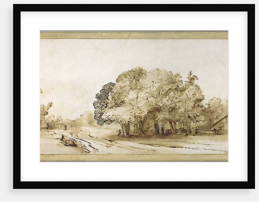 Village Road, c1650. by Rembrandt Harmensz van Rijn
