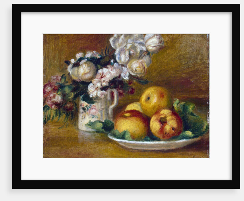 Apples and Flowers, c1895. by Pierre-Auguste Renoir