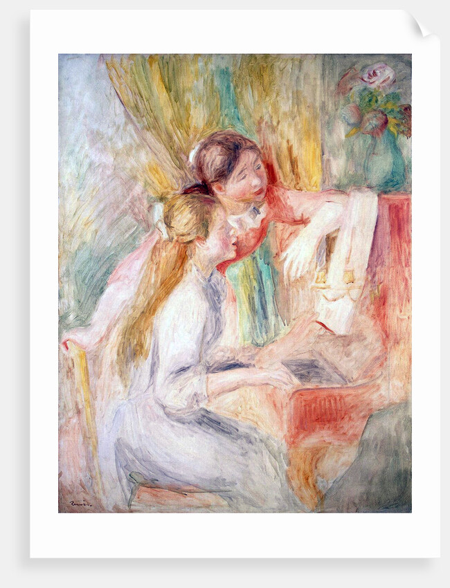Young Girls at the Piano, 1892. by Pierre-Auguste Renoir