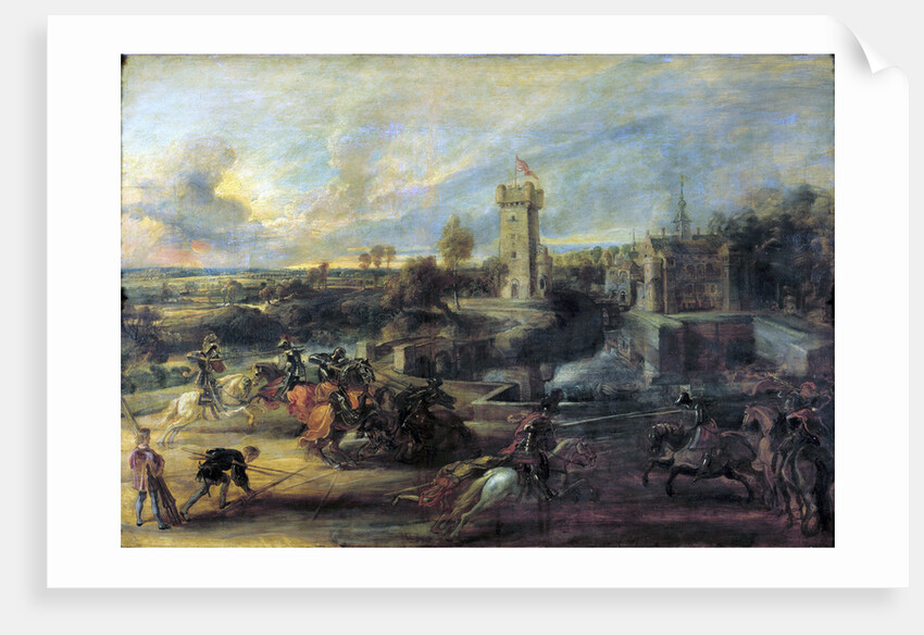 Tournament in front of Castle Steen, 1635-1637. by Peter Paul Rubens
