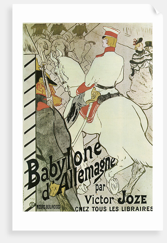 Poster to the Book Babylone dAllemagne by Victor Joze, 1894. by Henri de Toulouse-Lautrec