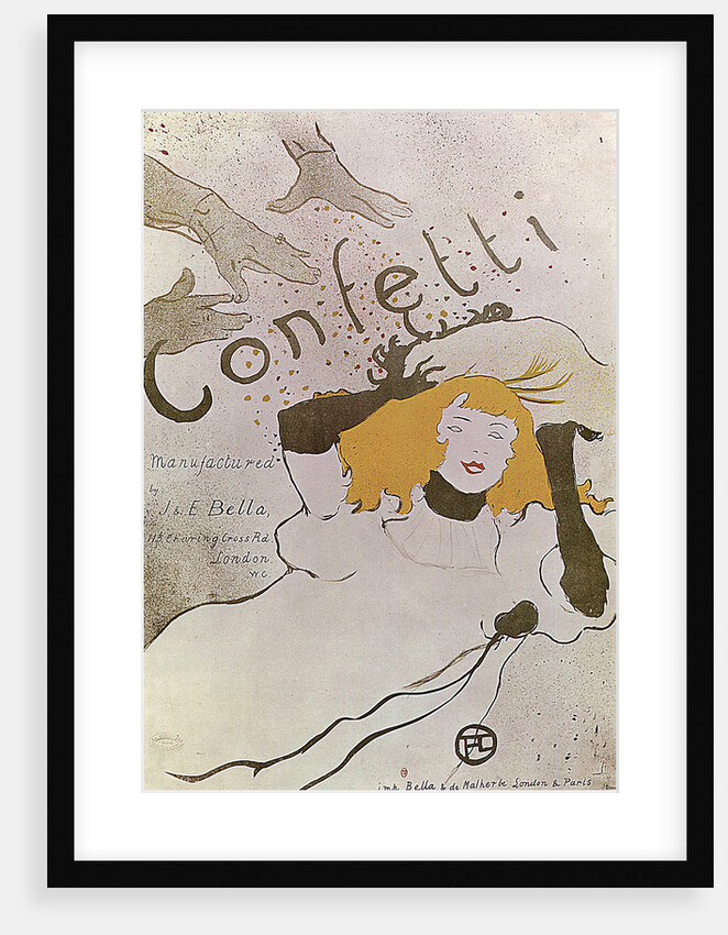 Confetti, 1893. by Henri de Toulouse-Lautrec