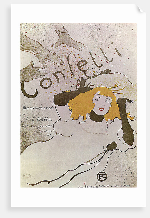 Confetti, 1893. by Henri de Toulouse-Lautrec