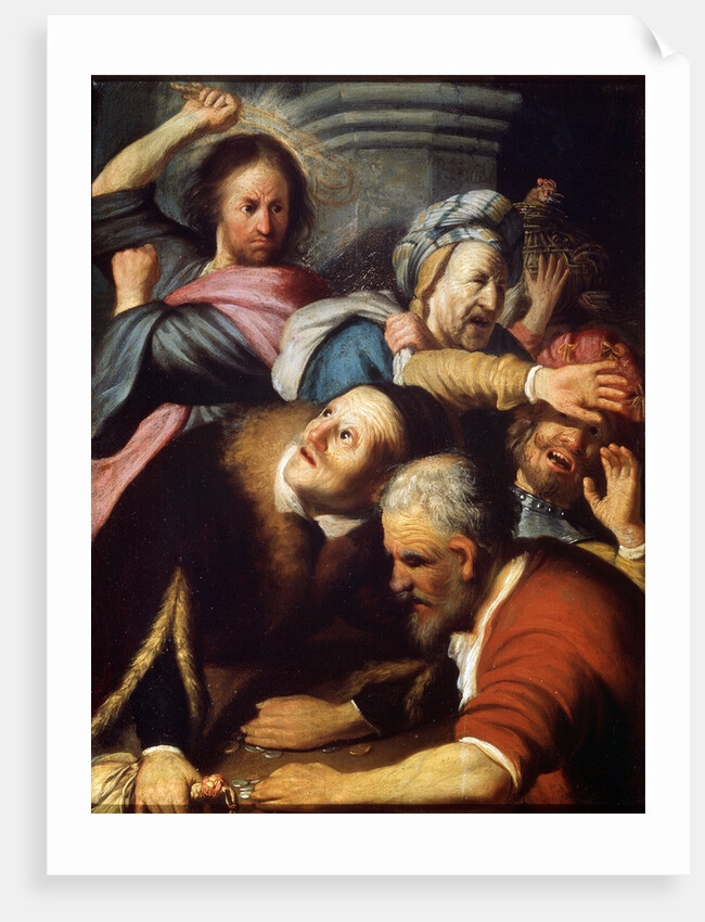 Christ Driving the Money Lenders from the Temple, 1626. by Rembrandt Harmensz van Rijn