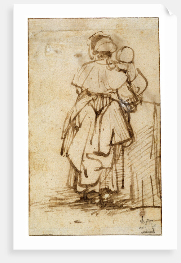 Woman with a Child on Her Lap, 1640s. by Rembrandt Harmensz van Rijn