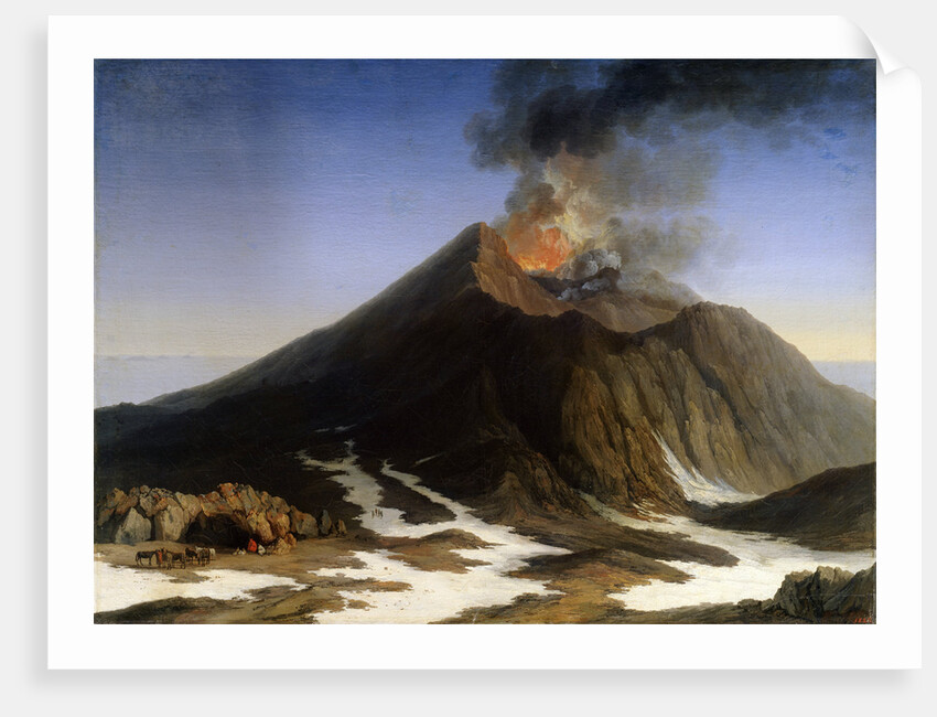 Eruption of Mount Etna, 18th century. by Jacob Philip Hackert