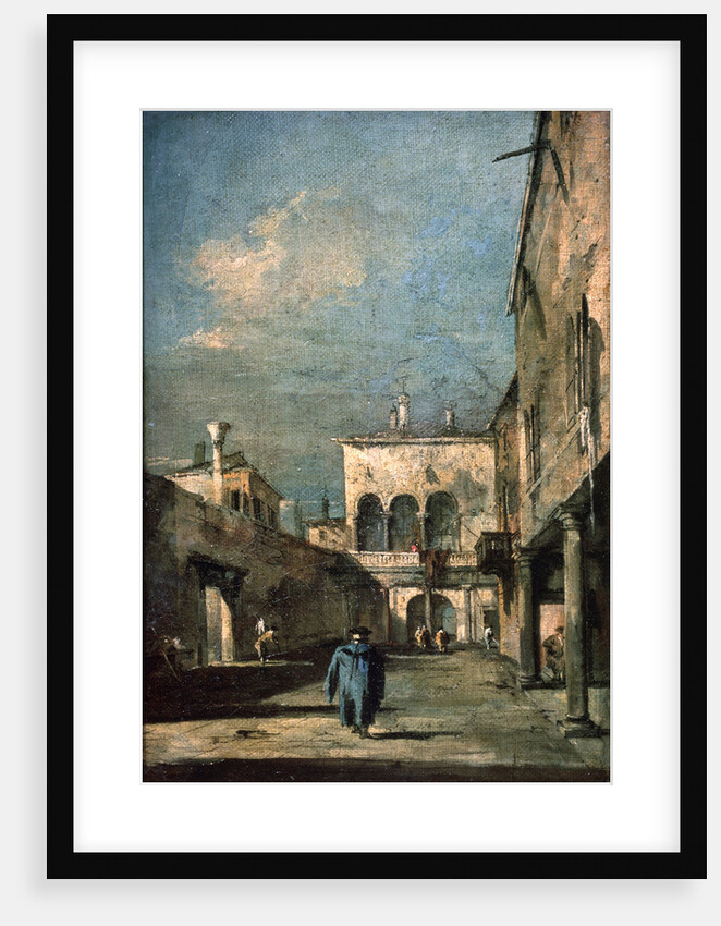 Venetian Courtyard, 1770s. by Francesco Guardi