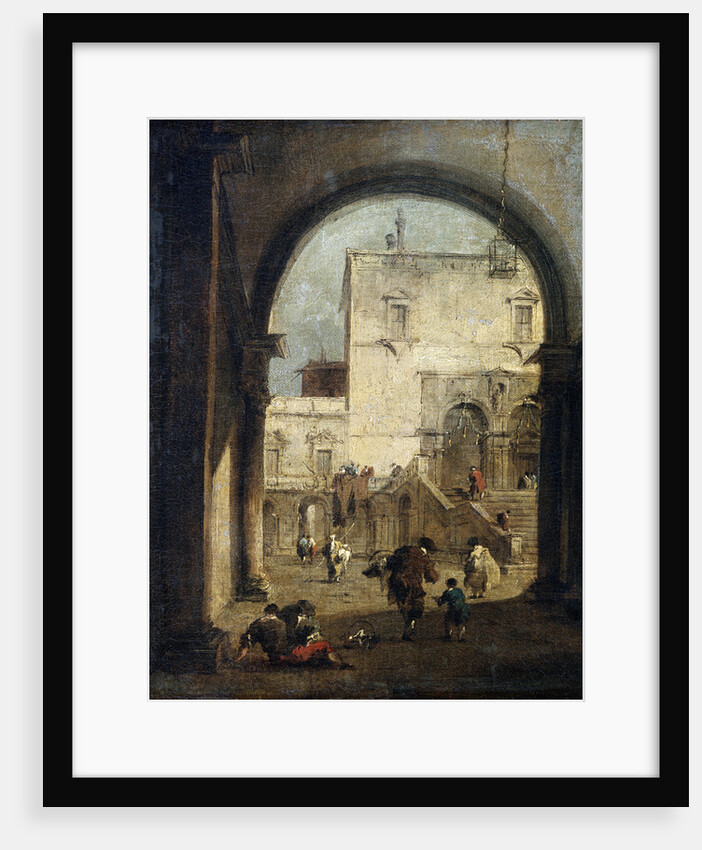 View of a Square and a Palace, between 1775 and 1780. by Francesco Guardi