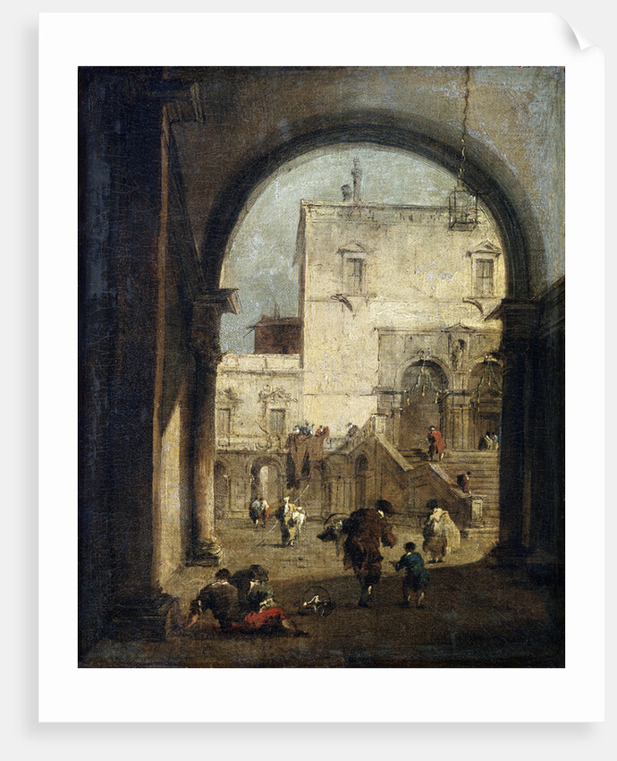 View of a Square and a Palace, between 1775 and 1780. by Francesco Guardi