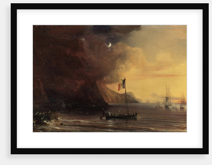 Transport with Napoleons body, 1841. by Theodore Gudin