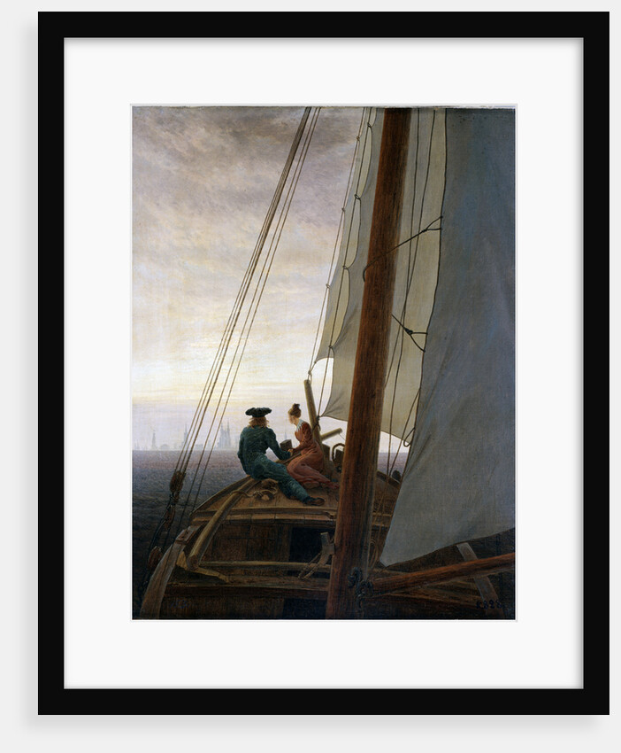 On Board a Sailing Ship, between 1818 and 1820. by Caspar David Friedrich