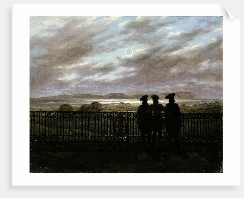 The Poets V.A. Zhukovsky, S.I. Turgenev and A.I. Turgenev, end 1820s by Caspar David Friedrich