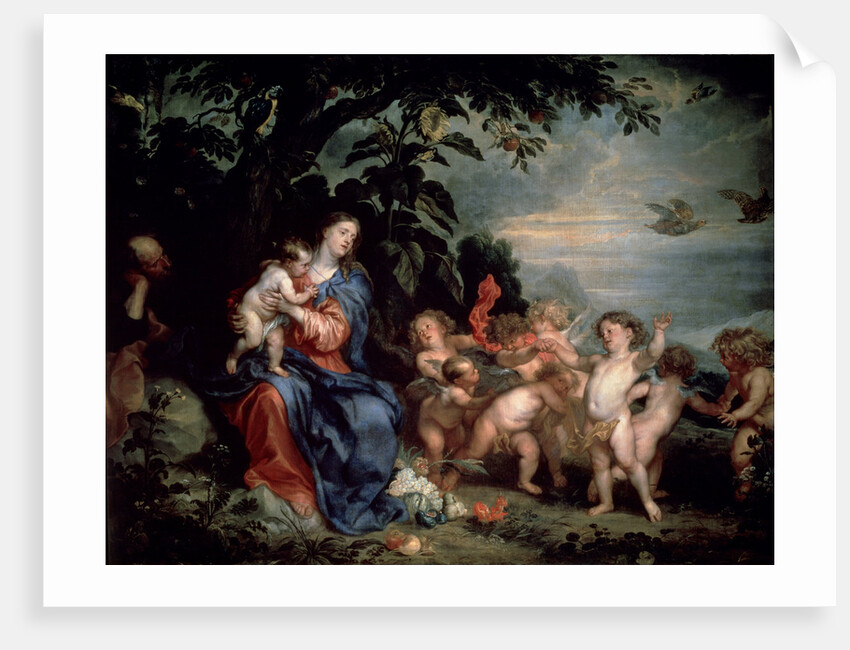 Rest on the Flight into Egypt (Virgin with Partridges), c1629-1630. by Anthony van Dyck