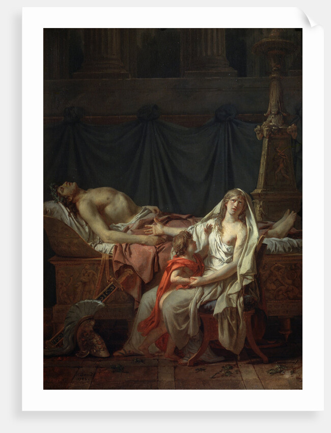 Andromache mourns Hector, 1783. by Jacques Louis David