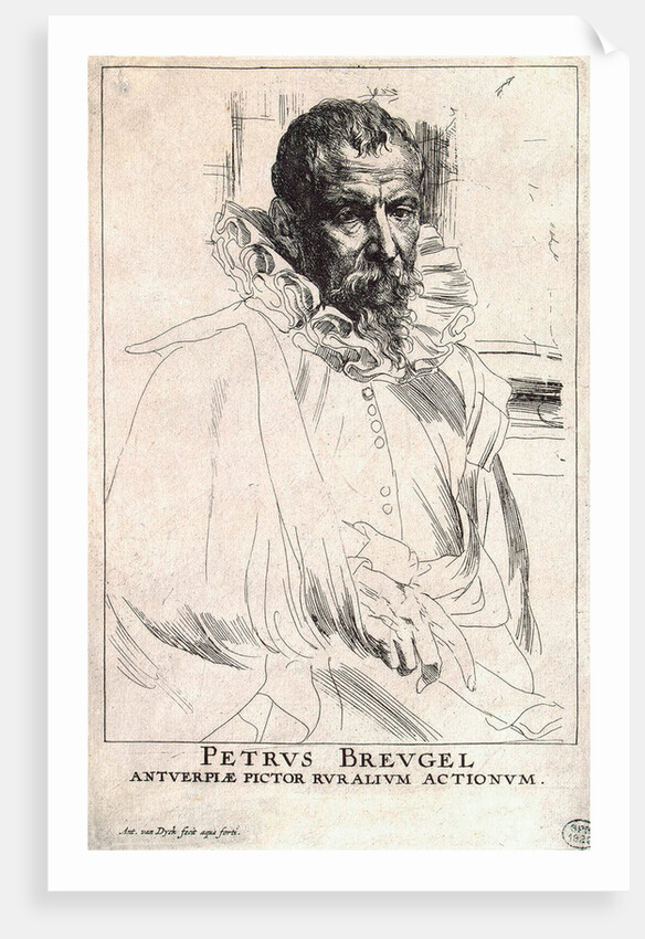 Portrait of the artist Pieter Bruegel the Younger,, early 17th century by Anthony van Dyck