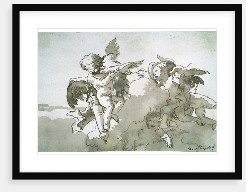 Cupids with Doves and a Torch, 17th centruy by Giovanni Battista Tiepolo