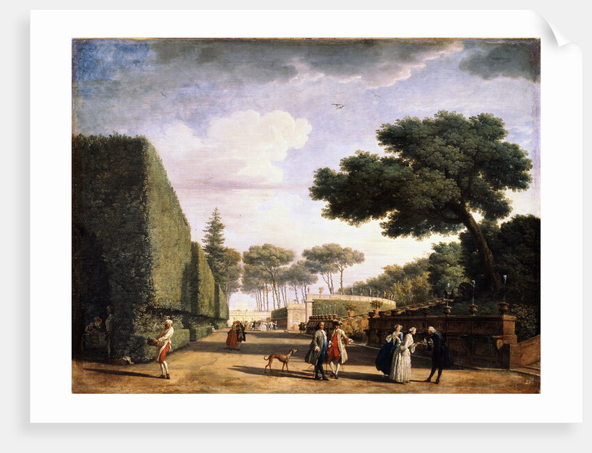 View in the Park of the Villa Pamphili in Rome, 1749. by Claude-Joseph Vernet