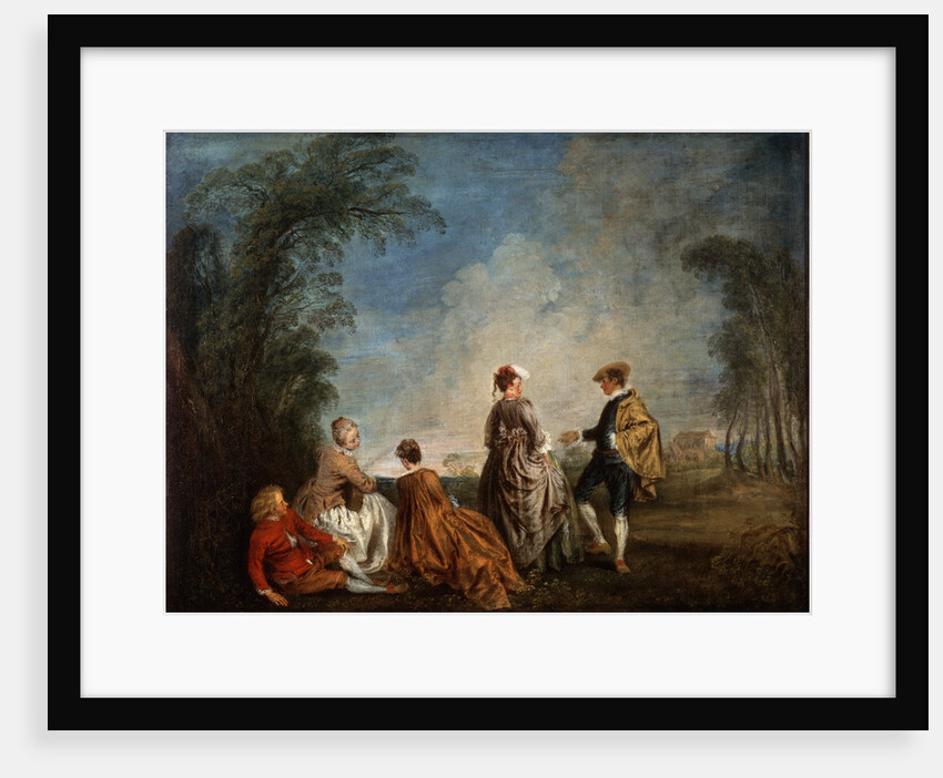 An Embarrassing Proposal, 1715-1716. by Jean-Antoine Watteau