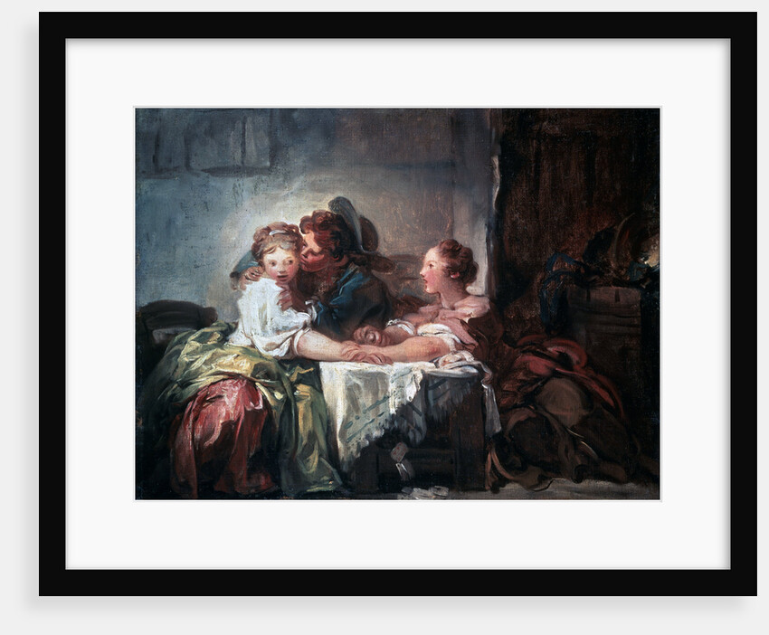 The Captured Kiss, late 18th century by Jean-Honore Fragonard