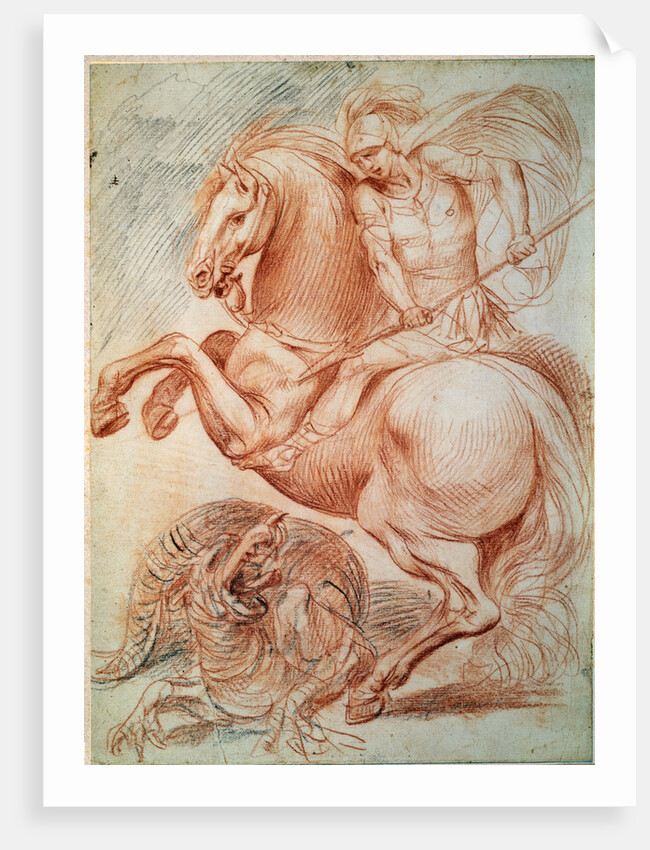 Saint George and the Dragon, 17th century by Giuseppe Cesari