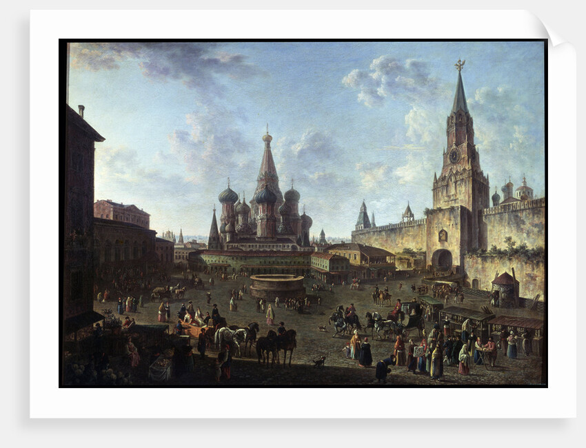 The Red Square in Moscow, 1801. by Fyodor Yakovlevich Alexeev