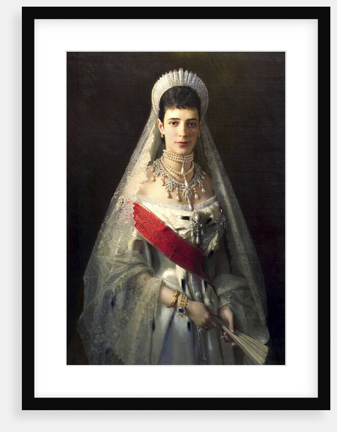 Portrait of Empress Maria Feodorovna, Princess Dagmar of Denmark, by Ivan Kramskoy