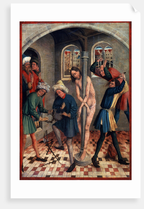 The Flagellation of Christ, before 1457. by Johann Koerbecke