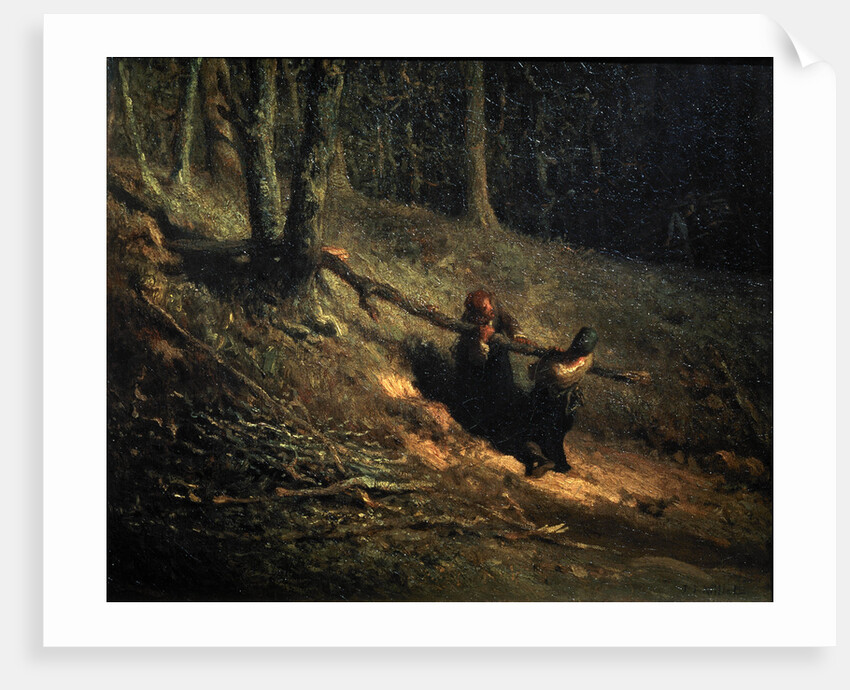 Peasant-Girls with Brushwood (Les Charbonnieres), c1852 by Jean Francois Millet