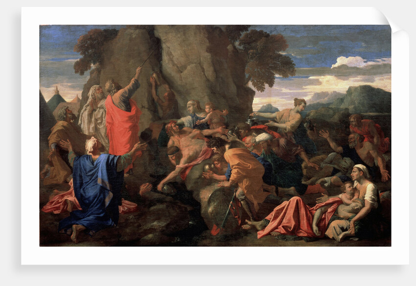 Moses Striking Water from the Rock, 1649. by Nicolas Poussin