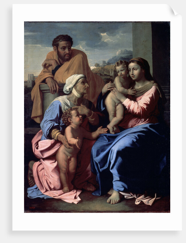 The Holy Family with John the Baptist and Saint Elizabeth, 1644-1655. by Nicolas Poussin