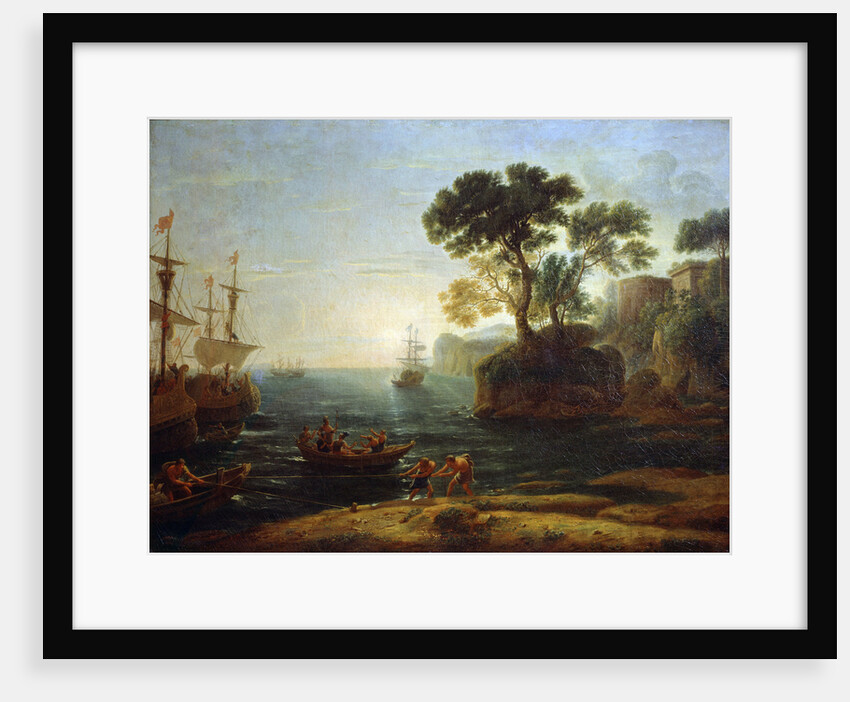 Arrival of Aeneas in Italy. Morning of the Roman Empire, c.1620-1680 by Claude Lorrain