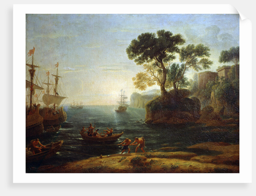 Arrival of Aeneas in Italy. Morning of the Roman Empire, c.1620-1680 by Claude Lorrain