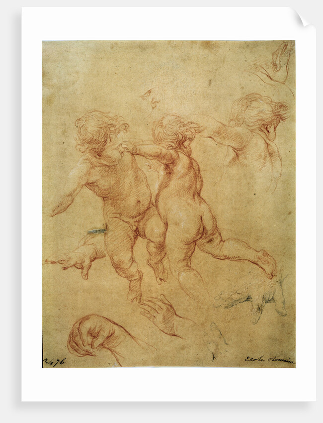 Two flying putti, study, 1740s by Pompeo Batoni